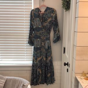 NWT R. Vivimos wrap maxi dress